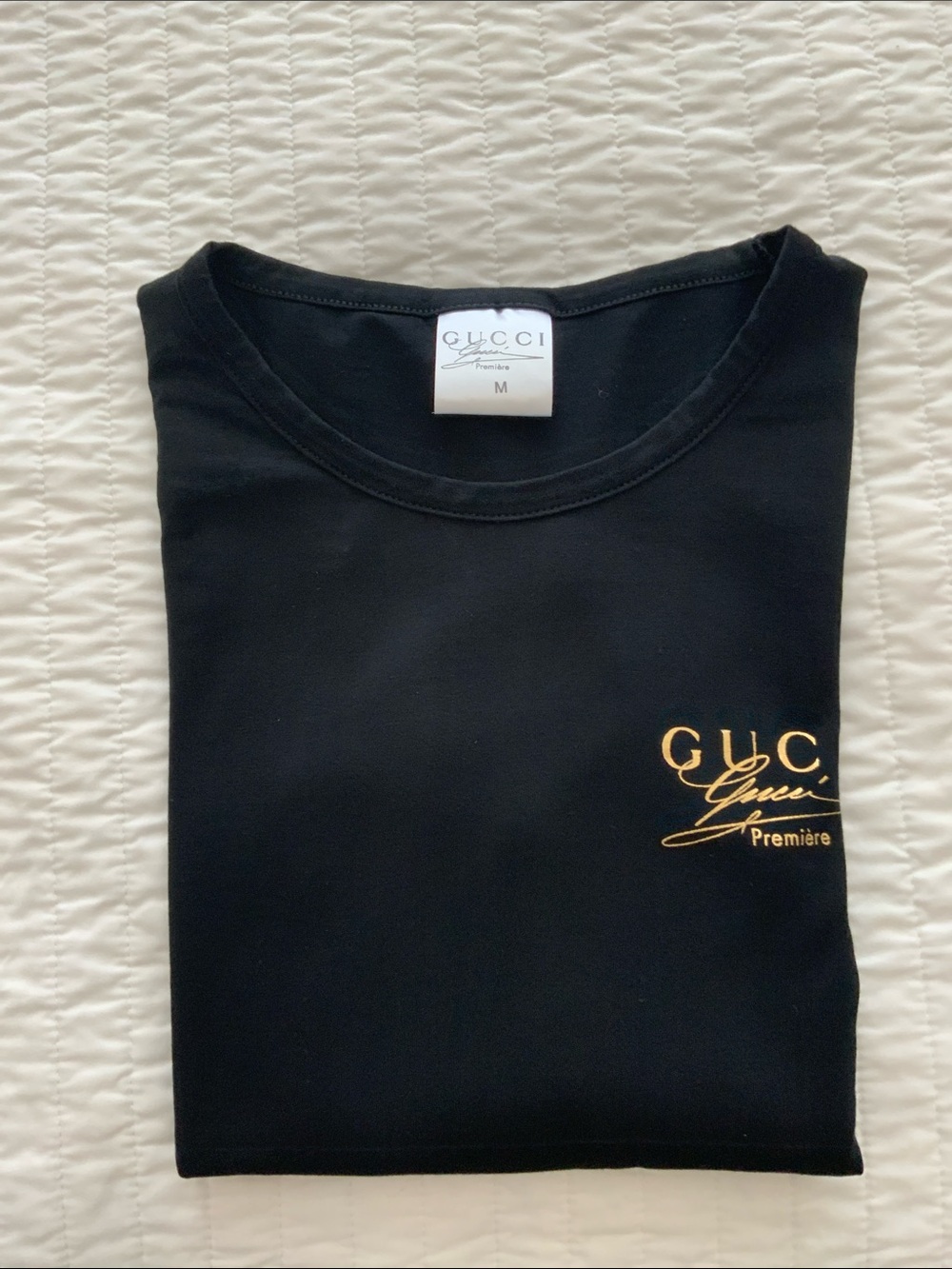 Unisex Gucci Premiere Promotional Medium Cotton Long Sleeve Black T Shirt